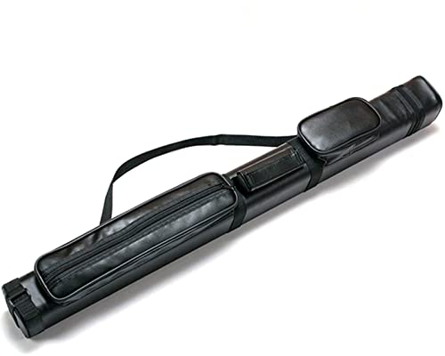 JSNZMTSBD Tragetasche für Billardqueue,Pool-Queue-Tasche Billardschläger-Tragetasche Harte Queue-Tasche für 2 Kolben 2 Schäfte, quadratisch-Black||84 * 7.5cm