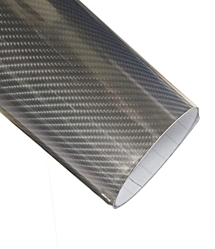 Autofolie Carbon Folie 6D Selbstklebende Kohlefaser-Vinylfolie, Schwarz matt Wasserdichter Auto shutz Aufkleber, DIY Dekoration für Auto, Computer, Motorrad, Möbel, Smartphone 50 x 200 cm