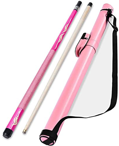 Pool Cue Billard Queue Billardqueue Damen Rosa | Billardqueues Erwachsene | Billardqueue mit Etui 57 Zoll | Billardqueue mit 10,5 mm Spitze | Geschenke für Frauen Geschenke WEWYQSJXBXF-329(Color:Pink