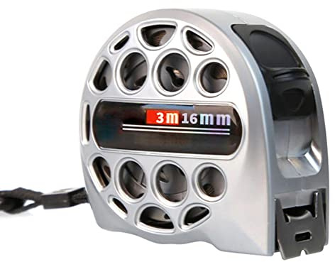 RANRAO Edelstahl Professional Maßband 3m 16mm, Einziehbar Maßband, Hohl Design, Bruchsicheres ABS-Gehäuse, Wasserdichtes Maßband, Korrosionsbeständiges, Metallgürtelclip und Feststeller, 3m