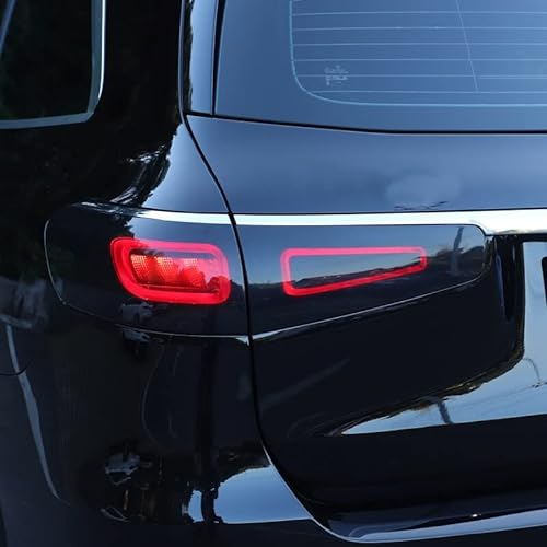 OuyOo Für Mercedes-Benz GLS 2020–2022 Auto-Rücklicht, Bremsanzeige, Rückfahrleuchte, geschwärzte Rücklichtabdeckung, Autoteile