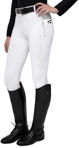 FitsT4 Sports Vollbesatz-Reithose für Damen, Reitleggings mit aktivem Silikon-Grip, für den Pferdesport