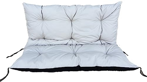 Waterproof Outdoor Palettenkissen | Hollywoodschaukel Auflage | Bankauflage | Sitzkissen and Rückenkissen | Pallettenpolstern | Lounge Kissen Outdoor 180 x 110 cm(180 x 50 x 60) Inkl. 2 kissen Beige