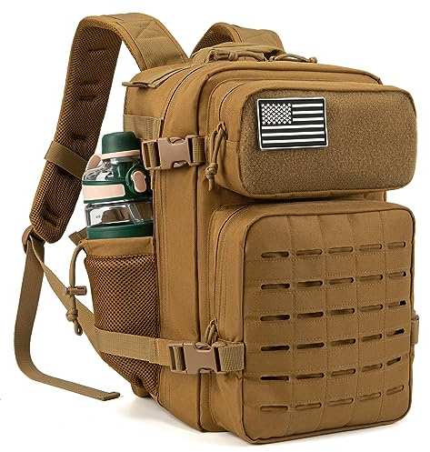 QT&QY Taktischer MilitäR Rucksack Herren Groß 25l/35l/45L Bundeswehr Rucksack 3 Tage Molle Armee RucksäCke Assault Backpack Outdoor Wasserdicht Pack Tasche