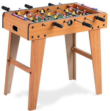 Teorema Giocattoli. calcio balilla in Legno, biliardino da casa con 2 palline e segnapunti, tavolo calciobalilla per adulti e bambini, altezza 62 cm, istruzioni in italiano
