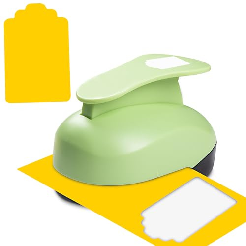 Tag-Lochstanzer, 7 cm, Tagschneider, Tags-Stanzer für Papierbasteln, Geschenkanhänger, Stanzer, Tag-Papierstanzer