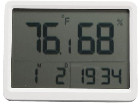 Misuratore di umidità della Temperatura LCD, Igrometro Termometro Digitale per Interni, Monitoraggio Professionale in Tempo Reale su Grande Schermo da 4 Pollici, Design con