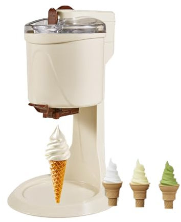 Kindevieft Ice Cream Makers, Fully Automatic Mini Fruit Soft Serve Ice Cream Machine, Easy to Use, Great for Making Healthy Soft Serve Sherbet, 220v