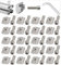 40 Pcs/20 Sets Roll-in Spring T-Nuts, T-Slot Bolts and Nut, Metal Profile T Slot Nuts and Bolt, With L-type wrench, T Track T Nut and Bolts for 2020 Aluminum Profile - 20 Series,M5