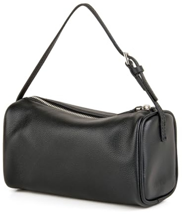 DONNAIN Borsa a Mano di Alta Qualità in Pelle per Donna, Borsa a Tracolla, Borsa a Mano in Pelle per donna, Borsa a Tracolla Regolabile in pelle, Borsa in Pelle autentica per donna, Hobo bag (Nero)