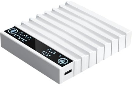 Mini Bilancia da Cucina Digitale Portatile Multiuso con Ricarica USB, 3,3 Pollici X 3,7 X 0,8 Pollici, con Timer Automatico, Bianco