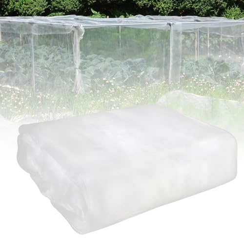 Shwdsy Red de protección cultural, 3 × 6 m, red de protección contra insectos blanca, malla fina de 60 m, protección para plantas, frutas y flores