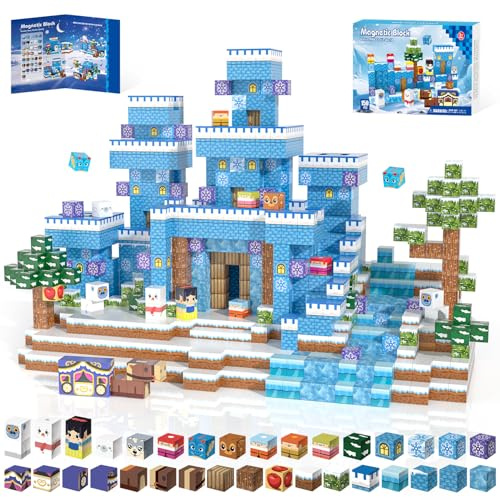 Kryzomat Magnetische Bausteine, Magnetbausteine 150 PCS für 3+ Jahre Alt, Magnetic Blocks Spielzeug-Sets für Kinder Jungen Mädchen, Geschenk für Geburtstag Weihnachten