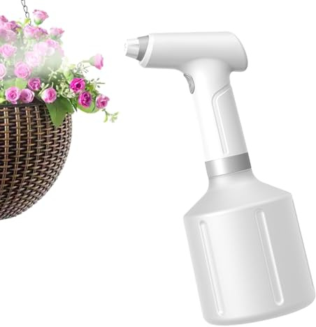 Ahuuen Elektrischer Sprüher | Gartensprüher, Pflanzensprüher, 1 l, wiederaufladbar, tragbar, USB-Sprühflasche für Reinigung, Hof, Düngen, Rasen, Waschen, Garten, Outdoor, Indoor