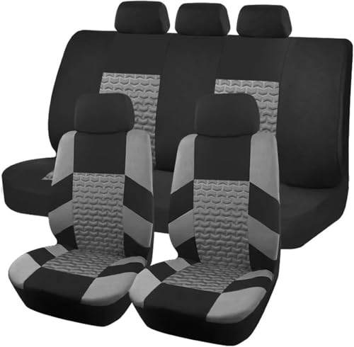 ZCHQF Auto Sitzbezüge für Hyundai Tucson 2005-2014 2015 2016 2017 2018 2019 2020 2021 2022, Autositzbezüge 5-Sitzer Schonbezüge Full Set Autositzschoner Verschleißfest Autositzbezug,A Gray