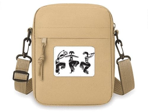 Dance People Mexico Totems Sac à bandoulière pour téléphone portable Motif flûte mexicaine