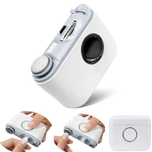 Vexorium Elektrischer Nagelknipser Nagelfeile 2026 Upgrade, elektrische nagelfräser mit LED-Licht, 2 Geschwindigkeiten, Nageltrimmer Nagelpolierer für Baby, Kinder, Erwachsene und Senioren