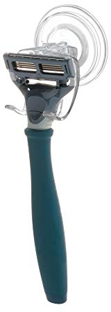 iDesign Razor Holder for Shower with Power Lock Suction, Clear, 2.25 x 2.25 x 2.5