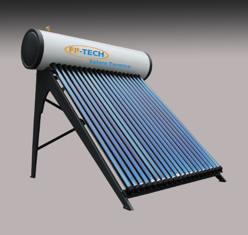 FP-TECH PANNELLO SOLARE TERMICO HEAT PIPE PRESSURIZZATO ACCIAIO INOX ACQUA CALDA SANITARIA (100 Litri - Heat Pipe)