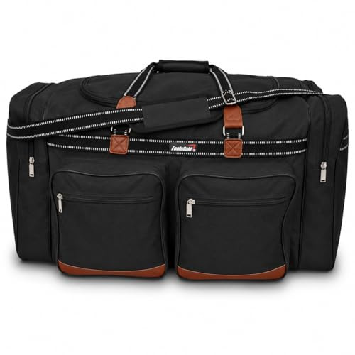 foolsGold extra stor 120 L Holdall reseduffelväska, Svart, 120L