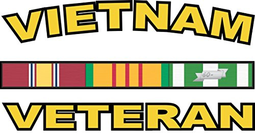 Military Vet Shop US Army Vietnam Veteran Vinyl Transfer Window Bumper Sticker Decal 3.8