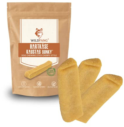 Wildfang® Yak Chews, XX-Large för hundar över 45 kg – tandtuggpinne för hund, hårdhet som yakost från Himalaya, ostpinnar i churpistil, hundgodis och träningsgodis för valpar, 191-220g (3-pack)