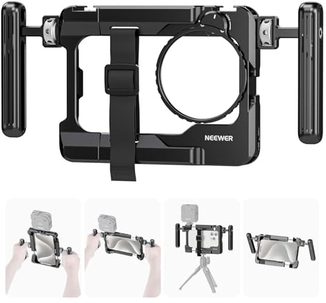 NEEWER Rig Vidéo Smartphone Universel Poignées Adaptateur 67mm,PA017