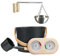 4 Pieces Sauna Steam Room Accessories with Aluminum Sauna Bucket + Sauna Aroma Bowl + Thermometer/Hygrometer | Complete Sauna Accessory Kit with Sauna Aromatherapy Oil Cup + Ladle for Steam Room