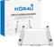 kör4u Cadre intermédiaire blanc, avec plaque extensible, pour machine à laver et sèche-linge, en acier, 60,5 x 54,5 cm, avec sangle d'arrimage blanche