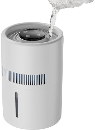 XWJ - Humidificador de aire grande de 4 litros con filtro para dormitorio, modo nocturno silencioso, funciona con USB y botón táctil para habitación, habitación de bebé, sala de yoga