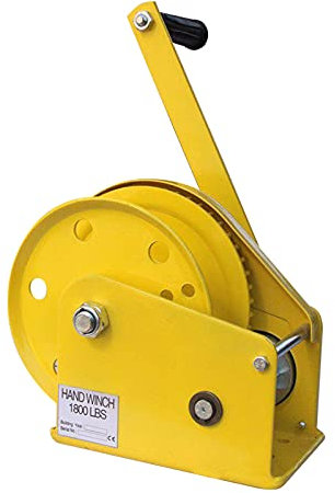 HYBMRQVD 1200lb Hand Winch Heavy Duty Trailer, Manual Winch with 10m Long Cable, Boat Lift Manual Winch with Brake and Hook for Trailer, Boat or Atv, Durable Hand Crank