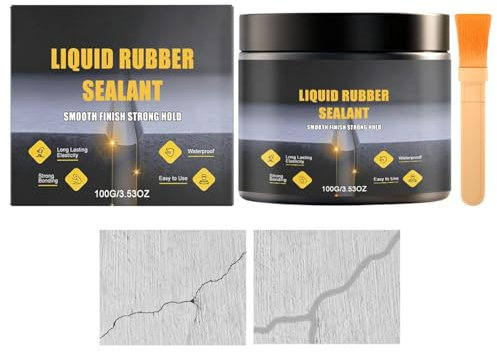 Relleno De Grietas De Cemento Líquido Para Hormigón - Sellador Gris Impermeable De 100 G, Relleno De Grietas De Hormigón Líquido | Alféizar De Ventana Piso De Baño Pared Exterior Entrada Azulejo Encim