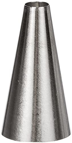 Ibili 250008 Spitze für Spritzbeutel, rund, 8 mm, glatt, Grau/Silber