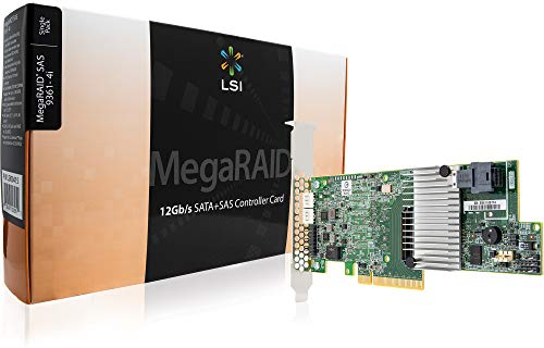 LSI Logic LSI LSI00415 MegaRAID SAS 9361-4i 4-Port 12Gb/s SAS+SATA PCI-Express 3.0 Low Profile RAID Controller, Single