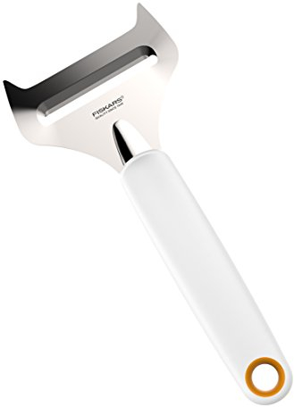 Fiskars Affetta-formaggio a pasta molle, Acciaio/Plastica, Larghezza di taglio: 6 cm, Functional Form, Bianco, 1016128