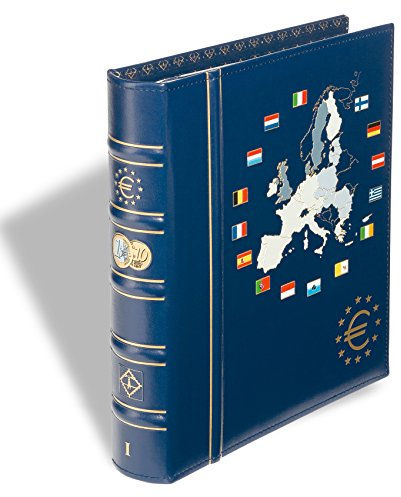 VISTA Euro-Set Album Band 1: Münzalbum VISTA, Band 1 für 12 Euro Kursmünzensätze, inkl. Schutzkassette, blau