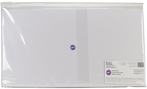 Wilton – Molde para Tarta (Ondulado Boxes-White 14.25-Inch X X 15,2 cm 14.25-Inch 2/Pkg, Otros, Multicolor