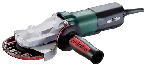 metabo Flachkopf-Winkelschleifer WEPF 9-125 Quick - 910 W, 125 mm Scheiben-Ø, 10.500 U/min, 2 Nm Drehmoment - Flacher Kopf für enge Stellen, werkzeugloser Scheibenwechsel - Für Trennen & Schleifen