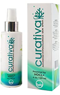 ​Curativa Bay 0.02% Hypochlorous Skin Spray – 4 oz – Organic, Vegan, Hypoallergenic Ingredients – Made in USA