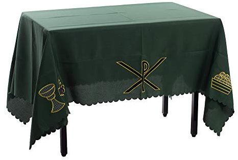 BLESSUME Kirche Altar Tischtuch Kommunion Tischläufer (Grün)