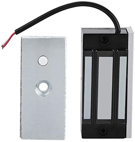 Sonew Mini Serrure Magnetique, Serrures Électromagnétiques de Cc 12v, Mini Serrure Magnétique Électronique de Porte D'alluminum Avec La Traction Linéaire 60kg pour Le Contrôle D'accès
