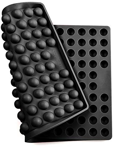 Collory Backmatte Hundekekse für GROSSE HALBKUGEL (2cm Ø) Leckerlis, Silikon Backform, Backunterlage für Backblech, Diätmatte, Hitzebeständig, Lebensmittelecht & Bpa-frei