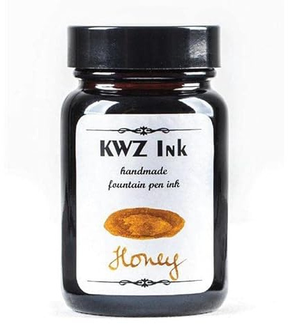 KWZ Ink Honey Color Handmade Fountain Pen Ink - 60 ml UV Resistant Glass Bottle
