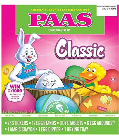 PAAS Classic Easter Egg Decorating Kit - America's Favorite Easter Tradition
