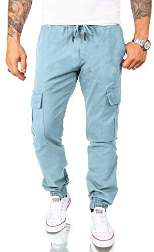 Rock Creek cargobyxor för män, chinos byxor RC-2082, Babyblått, 38W / 34L