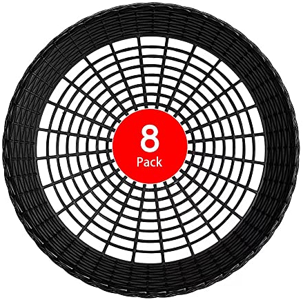 EBIGIC Paper Plate Holders, 8/12/24 Packs 9/10 Inch paper plate holders reusable Black Plastic Heavy Duty supports for Picnic Party Dinner