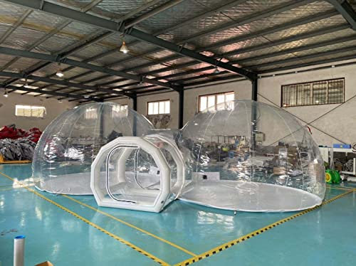 Inflatable Commercial Grade Two Room PVC Clear Eco Dome Camping Bubble Tent NEW (Size: 31ft.(L) x 10ft.(H))