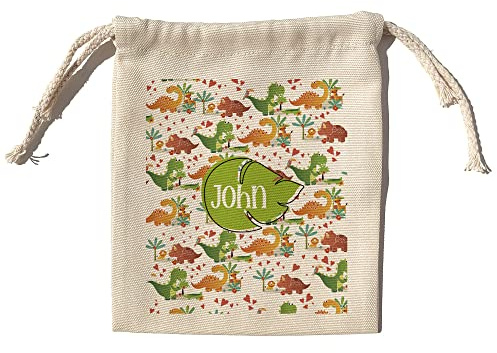 LolaPix Borsa Dinosauro. Borsa Merenda Personalizzata. Borsa Porta Pranzo Bambini. Per Scuola. Piccola. Due Dimensioni 17x20cm e 22x30cm. Il mondo dei dinoidi