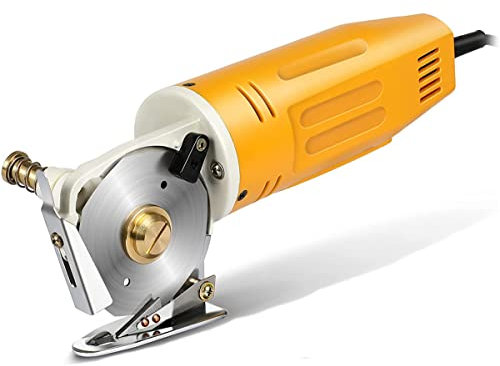 scosao Taglierina Elettrica Rotante per Tessuto, Forbici Elettriche Tessuti con Spessore di Taglio 15mm & Affilatura Lama Automatica per Il Taglio di Tessuto/Moquette/Pelle/Gomma/Cartone