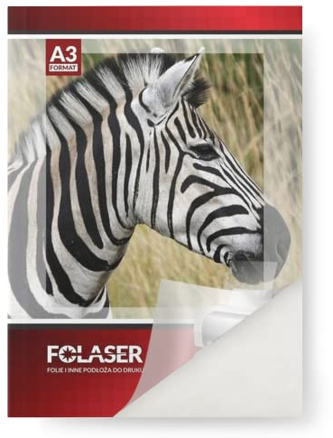 Netuno Folaser 50 Blatt DIN A3 42 x 29,7 cm transparente Klebe-Folie für Laserdrucker Kopierer glänzende Folienaufkleber selbst ausdrucken Kopierfolie Projektfolie Universalfolie für Farblaserdrucker